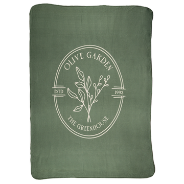 Esschert Design Fleeceplaid olijfgroen tuin 130x180 cm